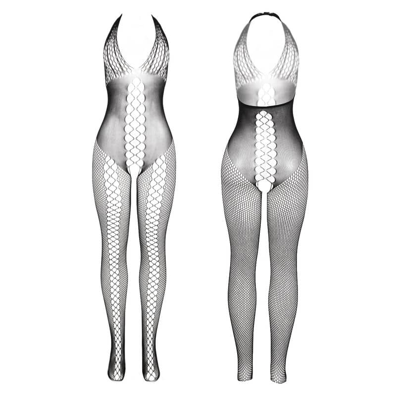 Subblime - 951832 Bodystocking Com Costas Abertas E Detalhes Cruzados Preto Tamanho Único - Image 3