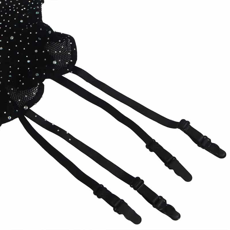 Subblime - 952174 Bodystocking De Rede Com Luvas E Diamantes Preto Tamanho Único - Image 7