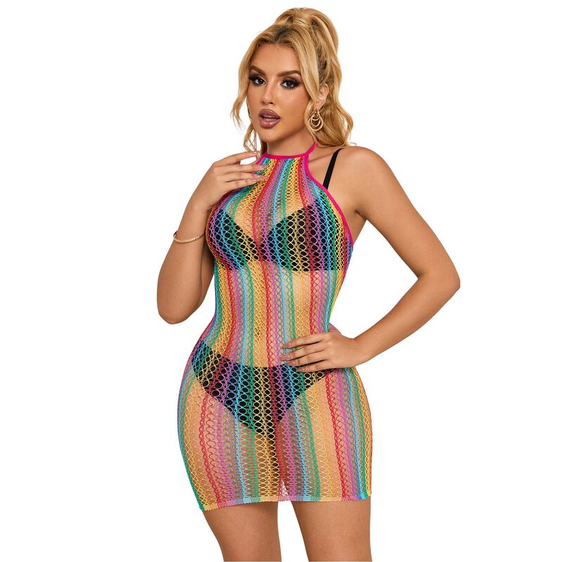 Subblime - 952341 Vestido Rainbow Fishnet Tamanho Único - Image 4