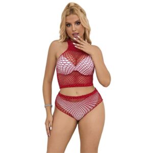 Subblime - 952402 Fishnet Set Com Diamantes Rosa Tamanho Único