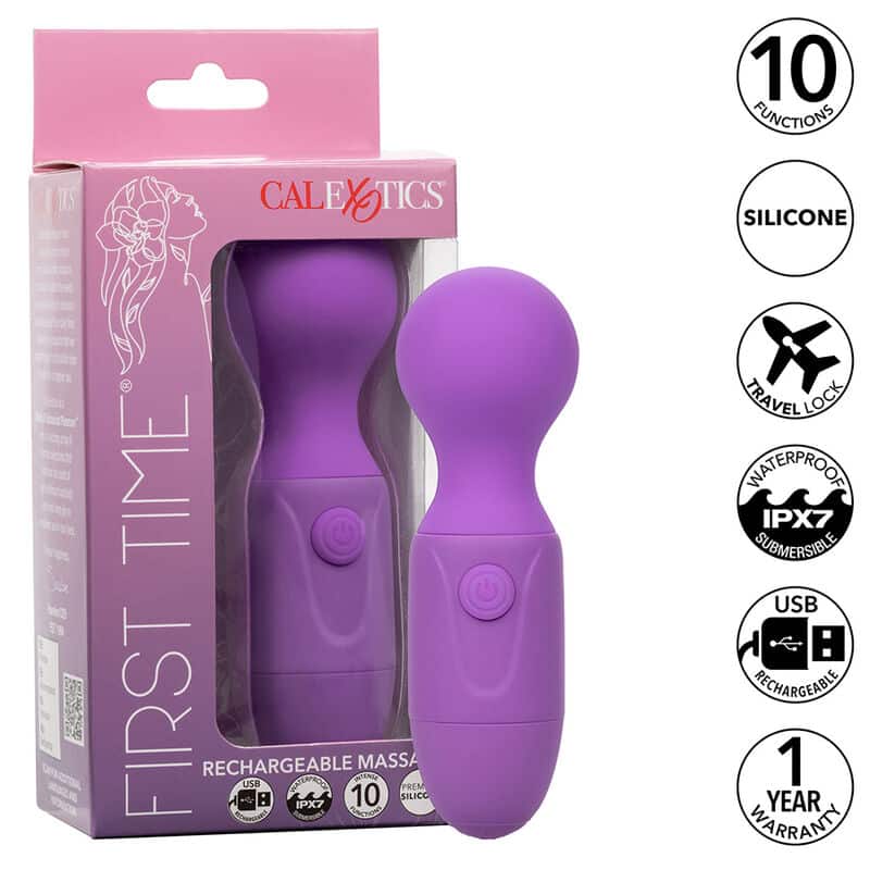 Calexotics - First Time Massageador Recarregável 10 Vibrações Roxo