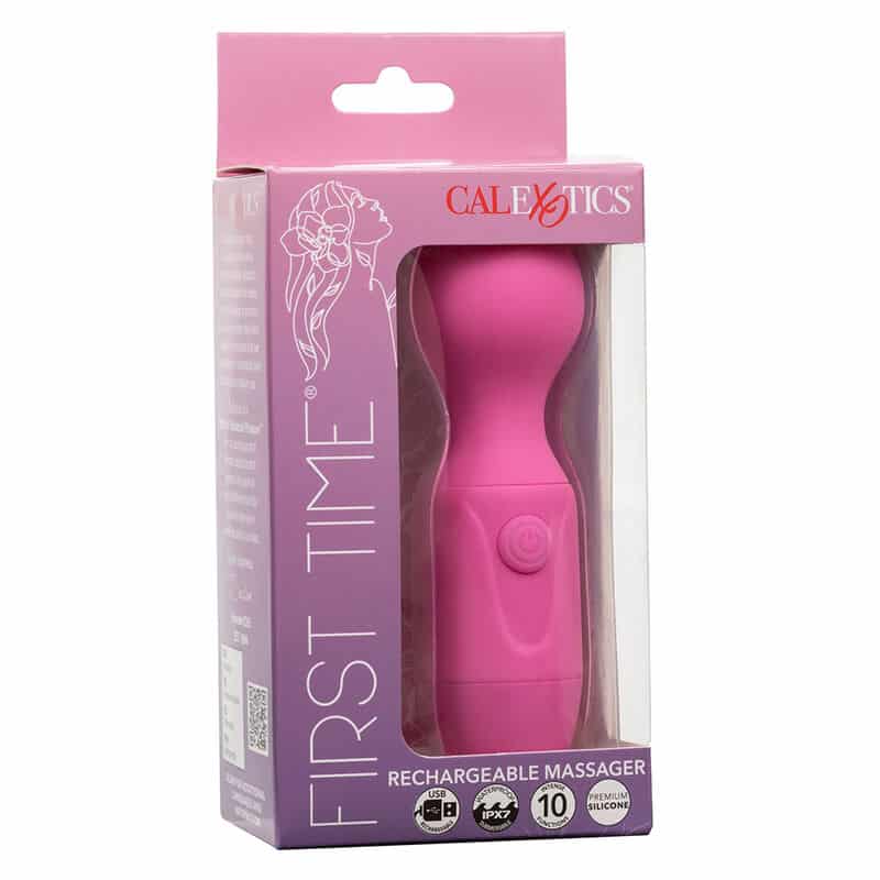 Calexotics - First Time Massageador Recarregável 10 Vibrações Rosa - Image 10