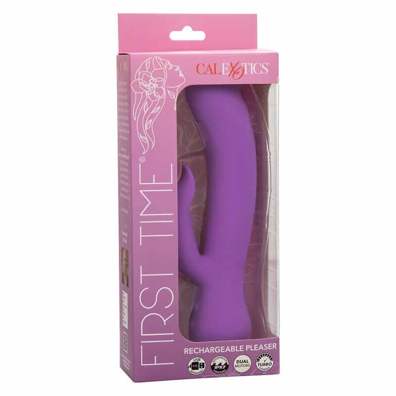 Calexotics - First Time Vibrador Pleaser Recarregável Roxo - Image 10