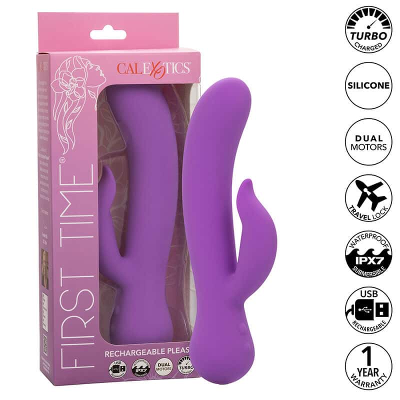 Calexotics - First Time Vibrador Pleaser Recarregável Roxo