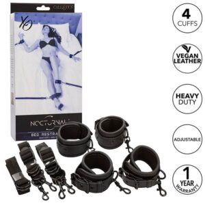 Calexotics - Nocturnal Restrições De Cama Couro Ajustável Preto