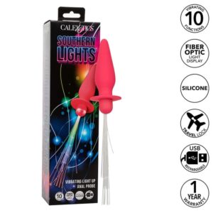 Calexotics - Southern Lights Light Up Anal Plug 10 Vibrações Silicone Rosa