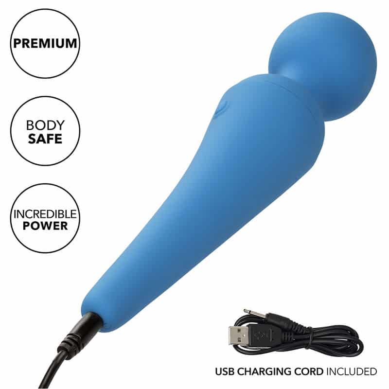 Calexotics - Couture Kit Vibrador Wand 10 Vibrações Azul - Image 10