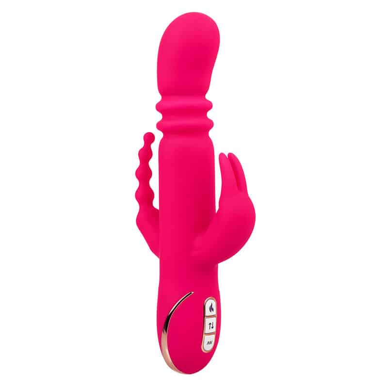 Calexotics - Jack Fantasy Vibrador Triplo Aquecido Coelho Rosa - Image 2
