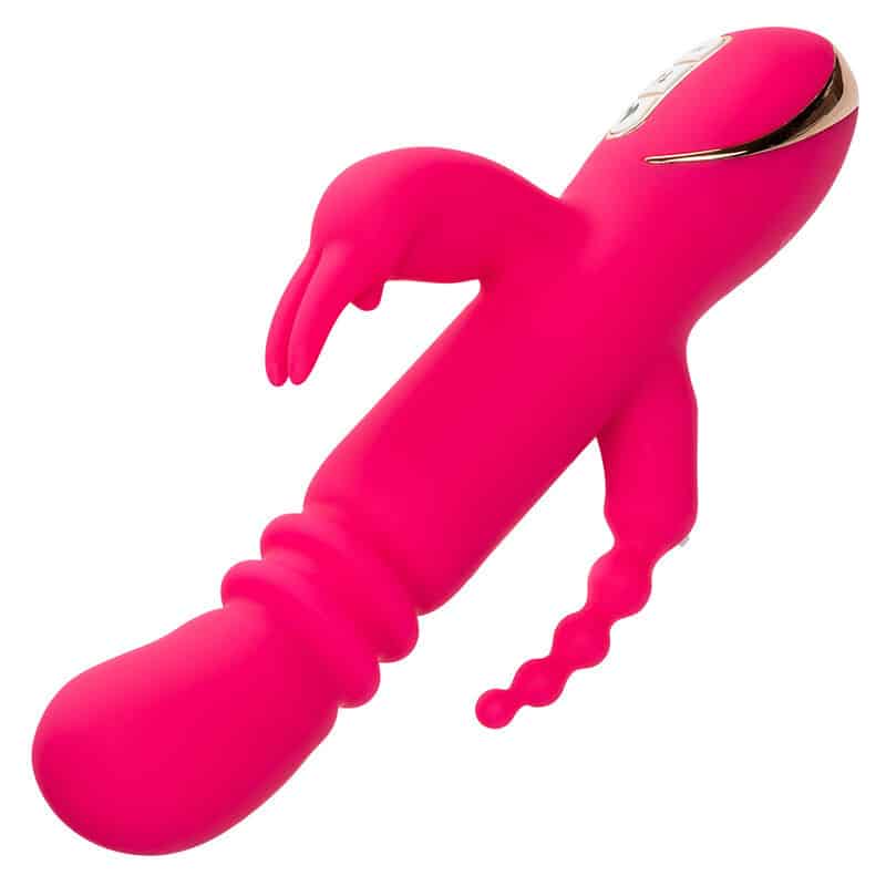 Calexotics - Jack Fantasy Vibrador Triplo Aquecido Coelho Rosa - Image 5
