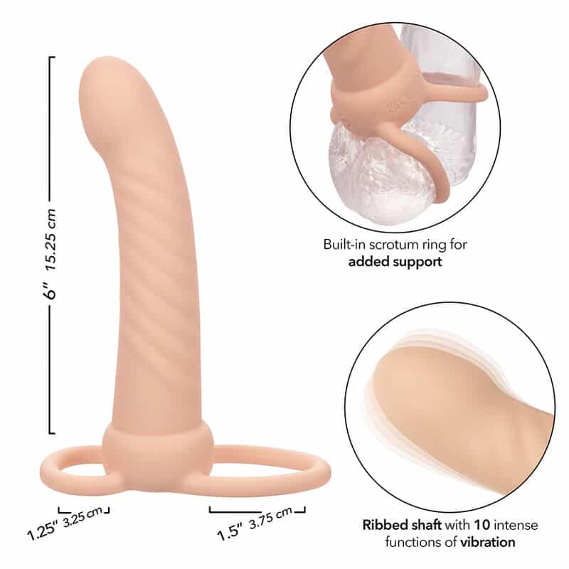 Calexotics - Maxx Ribbed Dual Penetrator 10 Vibrações Carne - Image 9
