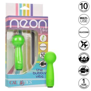 Calexotics - Neon Vibes Bubbly Vibe O Mini Massageador 10 Vibrações Verde