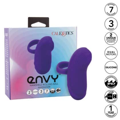 Calexotics - Envy Handheld Rolling Ball Massager 7 Vibrações Roxo