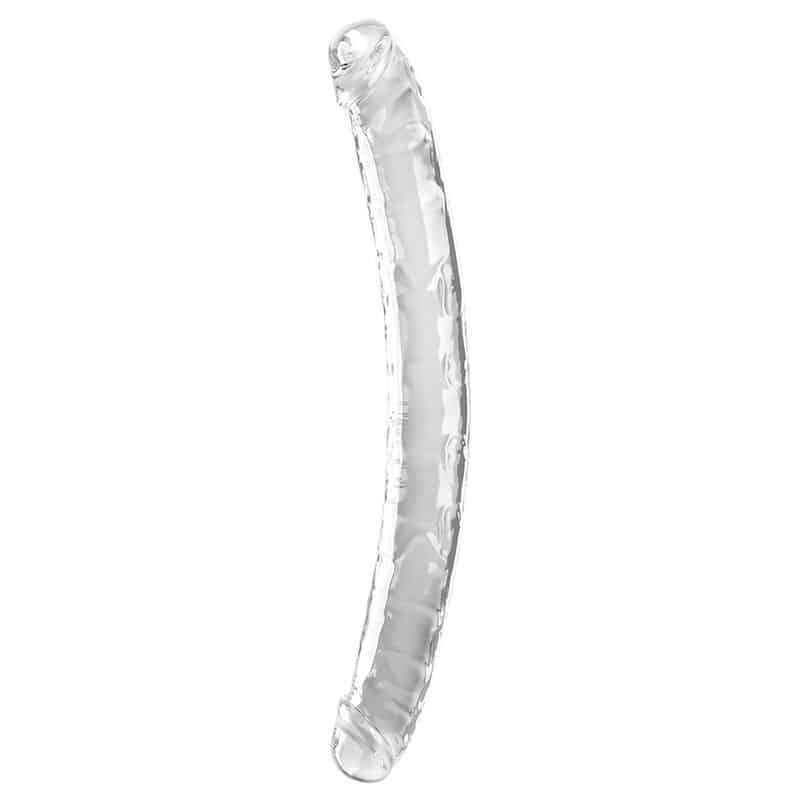 King Cock - Double Trouble Dildo Duplo 46 Cm Transparente - Image 3