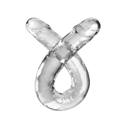 King Cock - Double Trouble Dildo Duplo 46 Cm Transparente