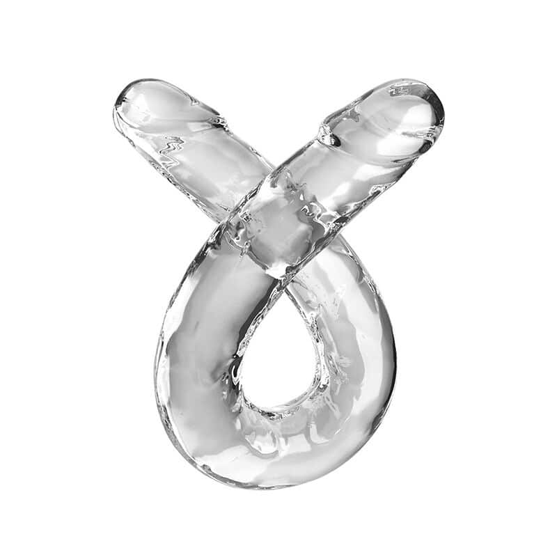 King Cock - Double Trouble Dildo Duplo 46 Cm Transparente