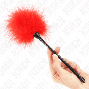 Kink - Penas De Cócegas Vermelhas Usadas No Kit Bondage 27 Cm