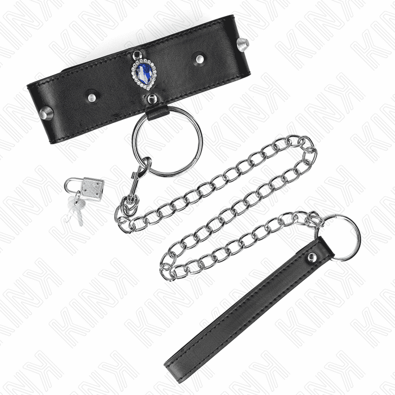 Kink - Colar 65 Cm Com Alça Com Diamantes Azuis Ajustável 36-43 Cm X 5 Cm - Image 3