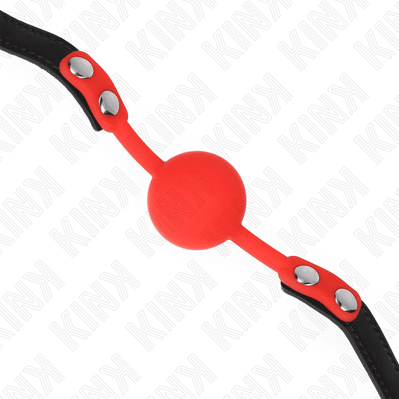 KINK - BOLA SILICONE VERMELHA MORDAÇA 4 CM 60 X 2 CM - Image 3
