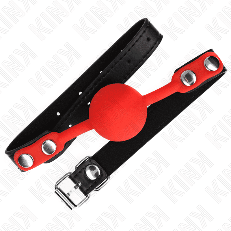 KINK - BOLA SILICONE VERMELHA MORDAÇA 4 CM 60 X 2 CM - Image 2