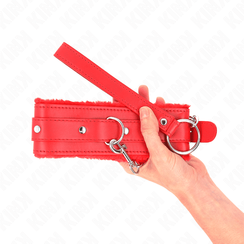 Kink - Colar Com Trela 65 Cm Com Restrições Vermelho 36-42 Cm X 5,5 Cm - Image 4