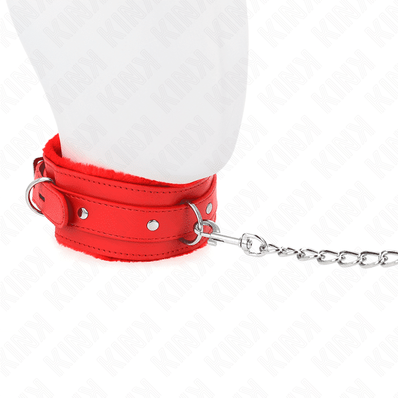 Kink - Colar Com Trela 65 Cm Com Restrições Vermelho 36-42 Cm X 5,5 Cm - Image 5