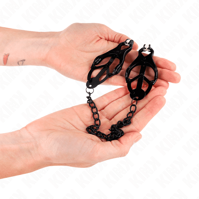 Kink - Pinças De Trevo Japonês Com Corrente Preta 30 Cm - Image 4