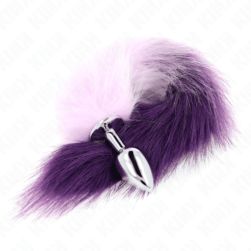 Kink - Plug Anal Tamanho S 7 X 3 Cm Com Cauda Sintética 40 Cm Roxo - Image 3