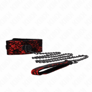 Kink - Colar De Renda Com Cinto Com Cinto De Couro Real 105 Cm / 44 X 5,5 Cm
