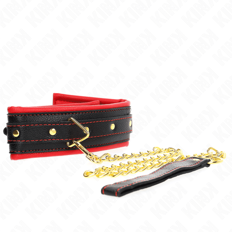 Kink - Colar Com Esponja Alça De Imitação De Couro Modelo 2 Ajustável 37-54 Cm X 3 Cm