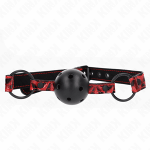 Kink - Bola Padrão Diamante 4,5 Cm Gag Modelo 2 64,5 Cm Ajustável 42-60 Cm