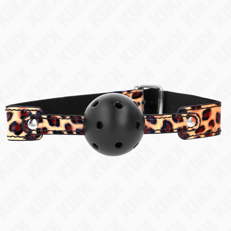 KINK - BOLA RESPIRÁVEL LEOPARDO 4,5 CM MORDAÇA 65 X 2,5 CM - Image 2