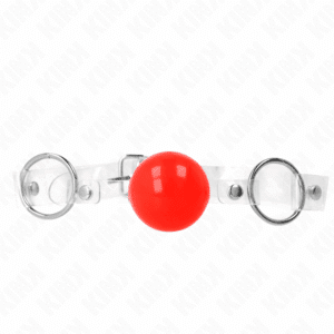 Kink - Bola Pvc Transparente Vermelha Mordaça 4 Cm Ajustável