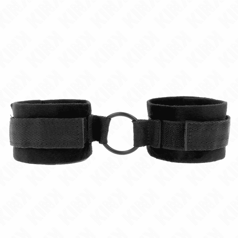 Kink - Algemas De Pele Iniciante 25 Cm Com O-Ring 4 Cm Preto Ajustável 15-25 Cm
