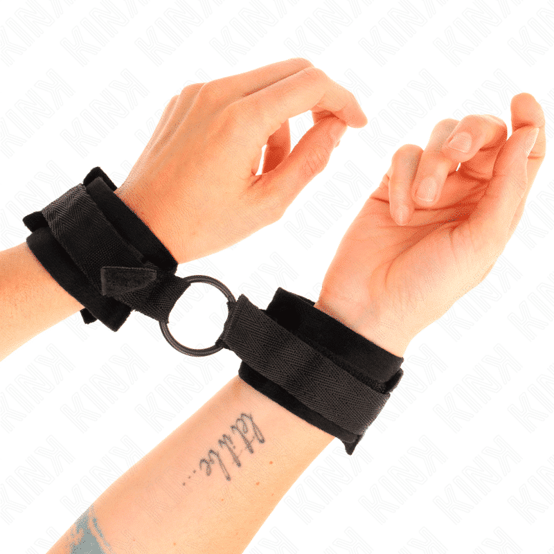 Kink - Algemas De Pele Iniciante 25 Cm Com O-Ring 4 Cm Preto Ajustável 15-25 Cm - Image 4
