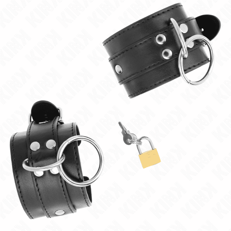 Kink - Retenções De Pulso Bloqueadas O-Ring Preto Ajustáveis 20-28 Cm X 5,5 Cm - Image 2