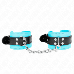 Kink - Gancho De Pulso Forro De Pele Azul Ajustável 20-28 Cm X 5,5 Cm