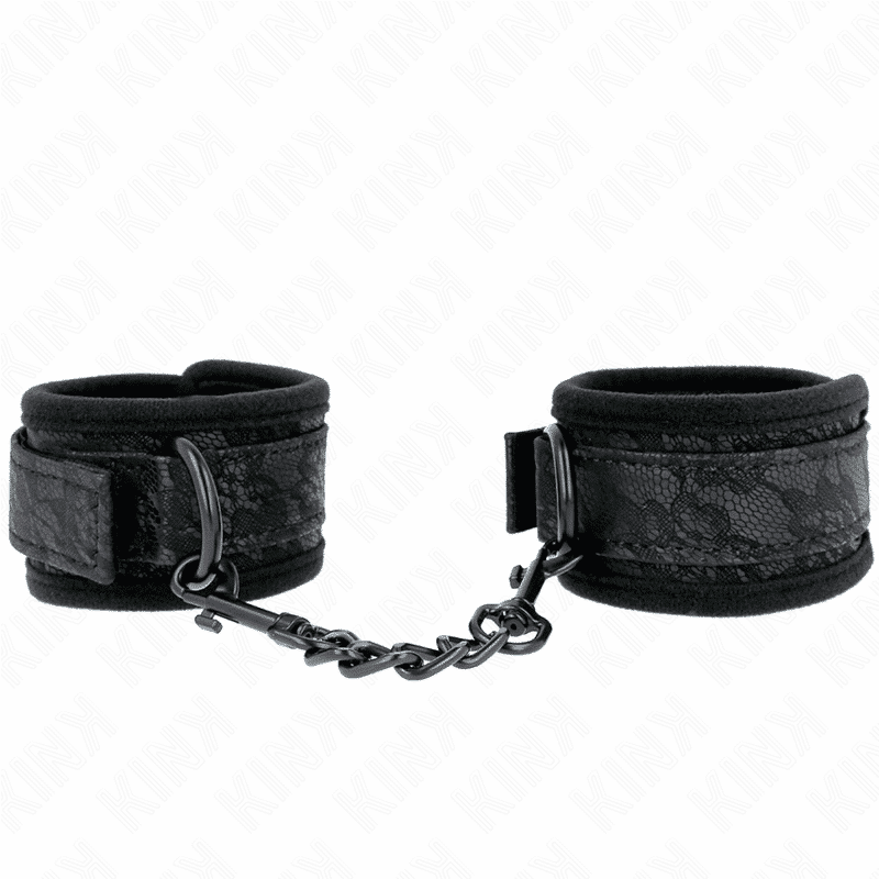 Kink - Punhos Cobertos De Renda Escura Neoprene Ajustável Preto 20-29 Cm X 5 Cm