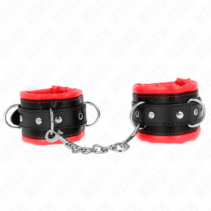 Kink - Pulso Pesado Com Forro De Pele Vermelha Ajustável 20-30 Cm X 6 Cm