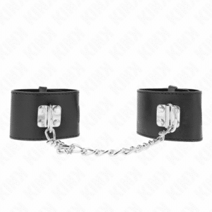 Kink - Punhos Fixos Com Corrente 30 Cm E Fechamento De Cadeado Preto Ajustáveis 16-23 Cm X 5,5 Cm