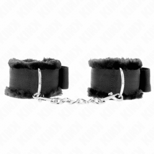 Kink - Pulso Forro Peludo Preto Ajustável 17-31 Cm X 7 Cm