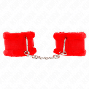 Kink - Pulso Forro Peludo Vermelho Ajustável 17-31 Cm X 7 Cm