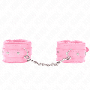 Kink - Pulso Premium Forro De Pele Rosa Com Cinto Rosa Ajustável 17-29 Cm X 6 Cm