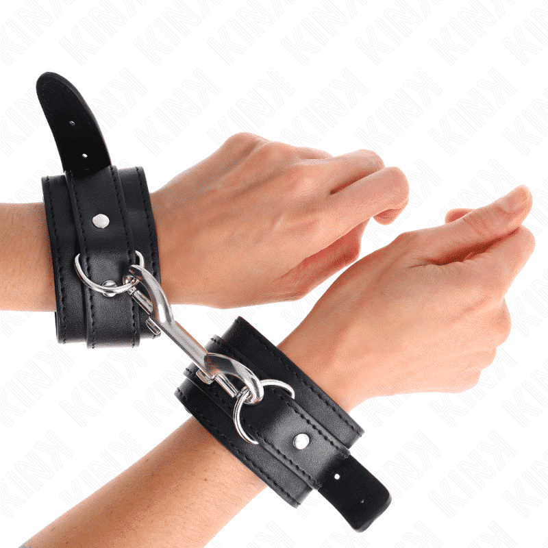 Kink - Retenções De Pulso - Linha De Rebites Únicos Preto Ajustável 17-28 Cm X 5 Cm - Image 4