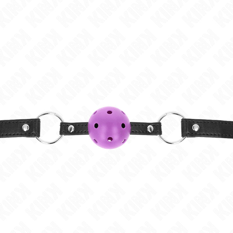 Kink - Bola Roxa Duro Oca 4,5 Cm Mordaça 63,5 X 2 Cm - Image 3