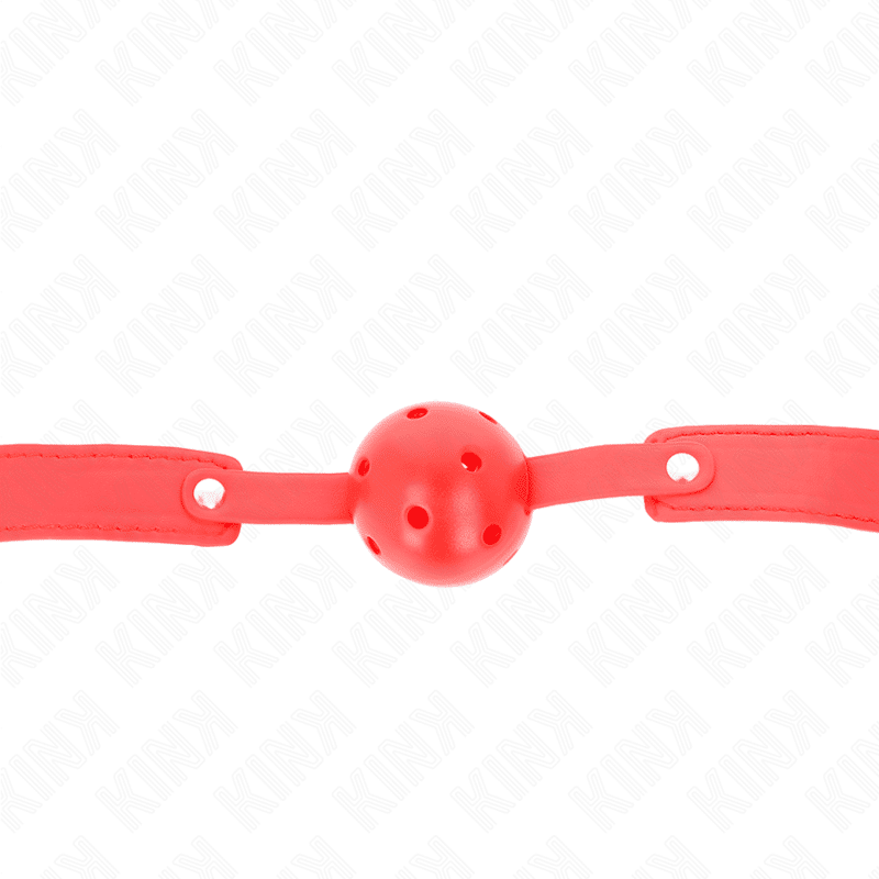 KINK - BOLA RESPIRÁVEL VERMELHA 4,5 CM MORDAÇA 65 X 2,5 CM - Image 4