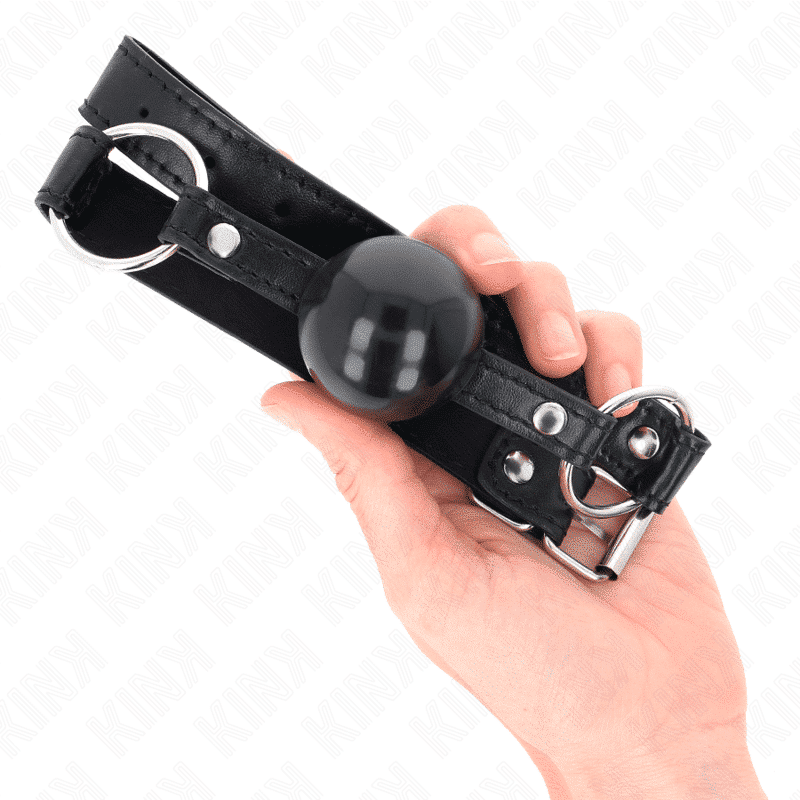 KINK - BOLA TPE PRETA MORDAÇA 4 CM 60 X 2 CM - Image 4