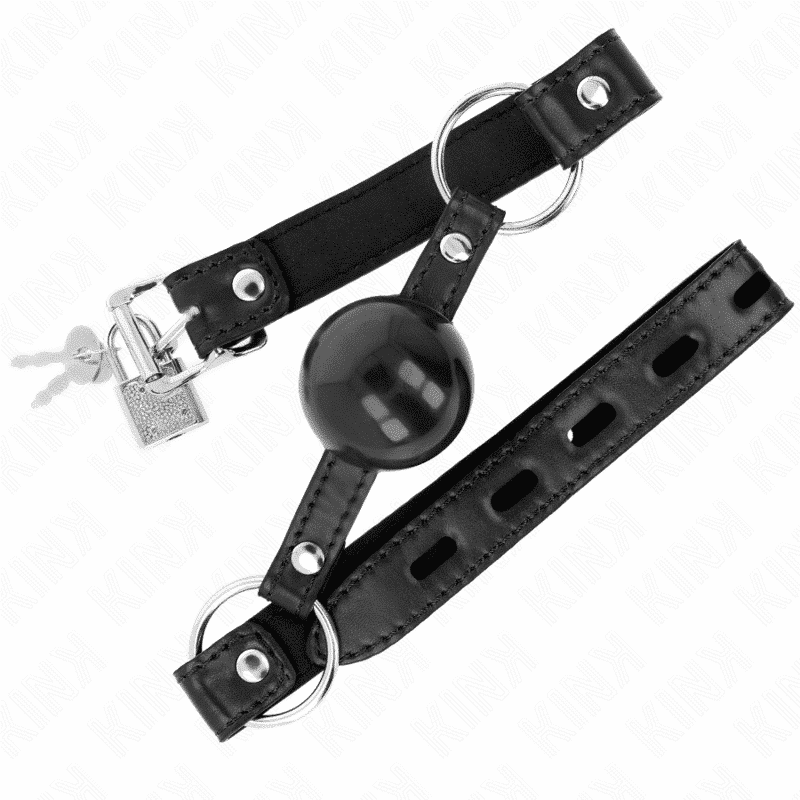 KINK - BOLA TPE PRETA MORDAÇA 4 CM 60 X 2 CM - Image 2