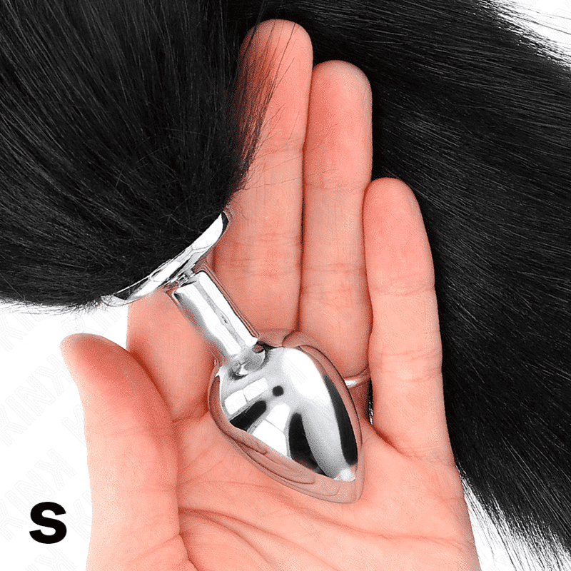 Kink - Plug Anal Tamanho S 7 X 3 Cm Com Cauda Sintética 40 Cm Preto - Image 3