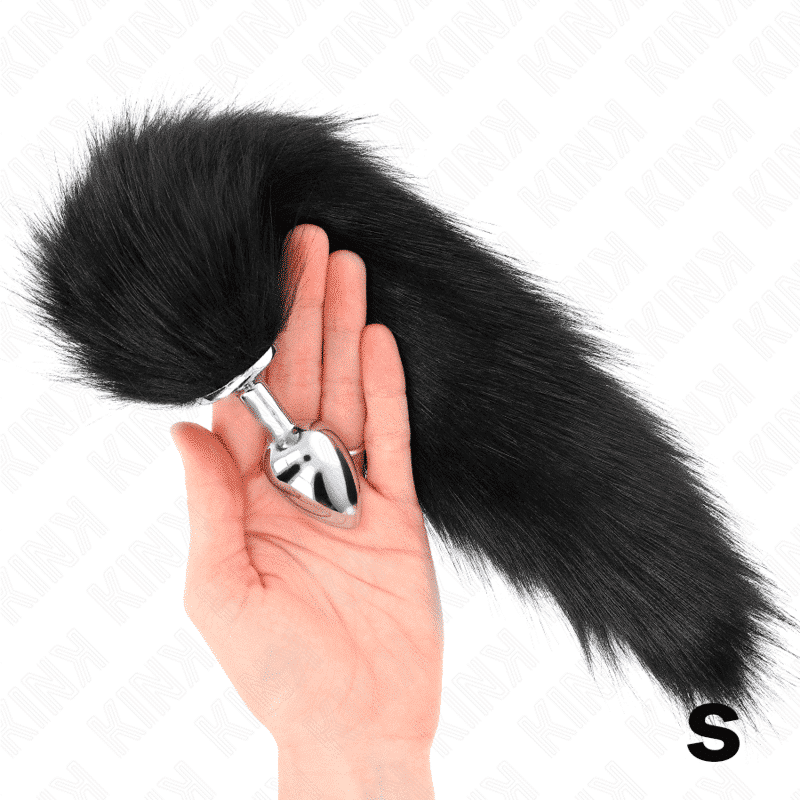 Kink - Plug Anal Tamanho S 7 X 3 Cm Com Cauda Sintética 40 Cm Preto - Image 4
