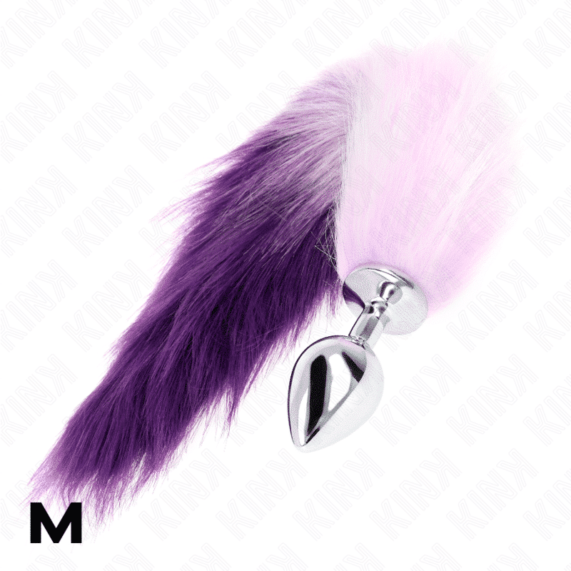 Kink - Plug Anal Tamanho M 8 X 3,5 Cm Com Cauda Sintética 40 Cm Roxo - Image 3